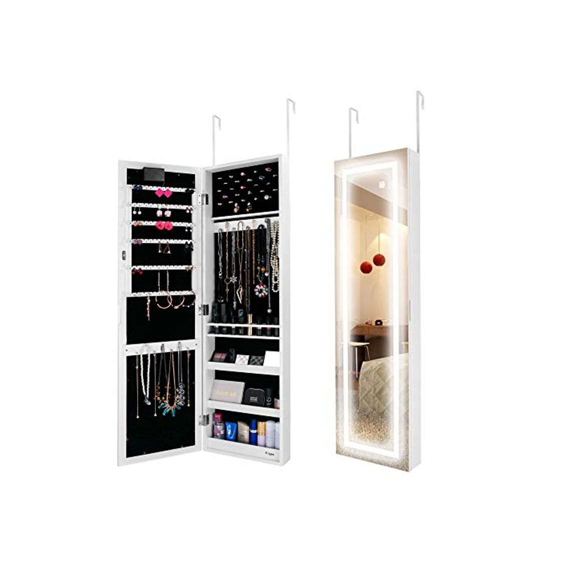 Fashion Ezigoo Armario para Joyas LED con Puerta