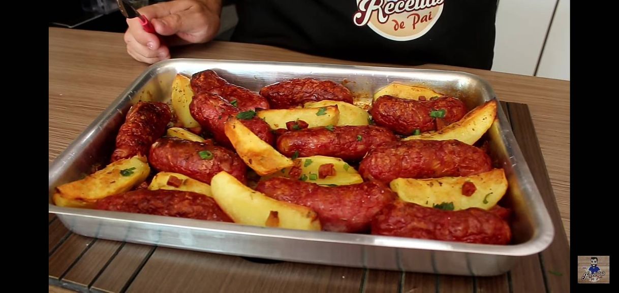 Fashion Receita de batata rustica com linguiça. Para um almoço deliç