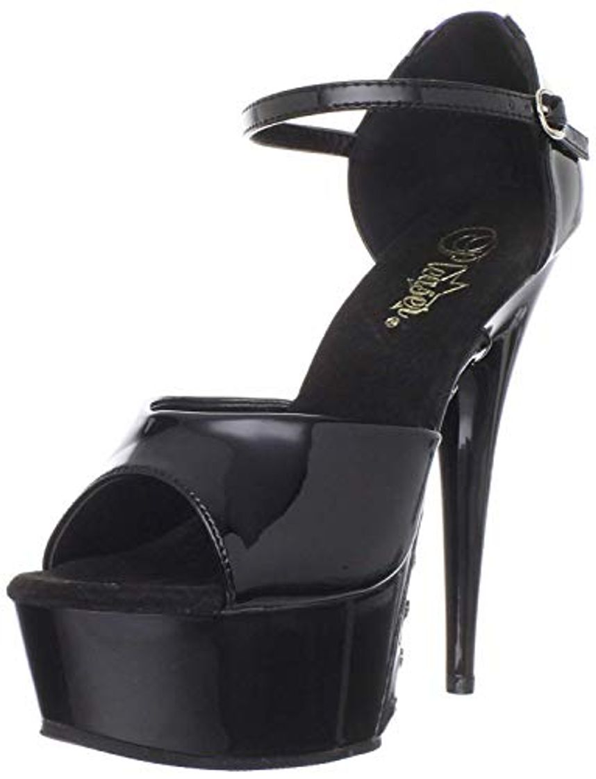 Social Pleaser EU-DELIGHT-609 - Tira de tobillo de material sintético mujer, Rojo