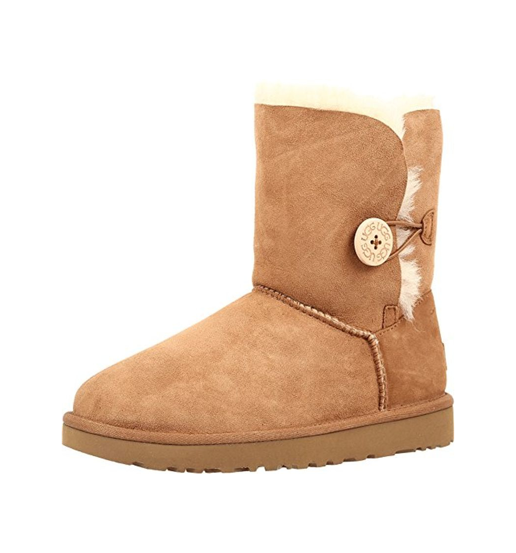 Social UGG Female Bailey Button II Classic Boot, Chestnut, 8
