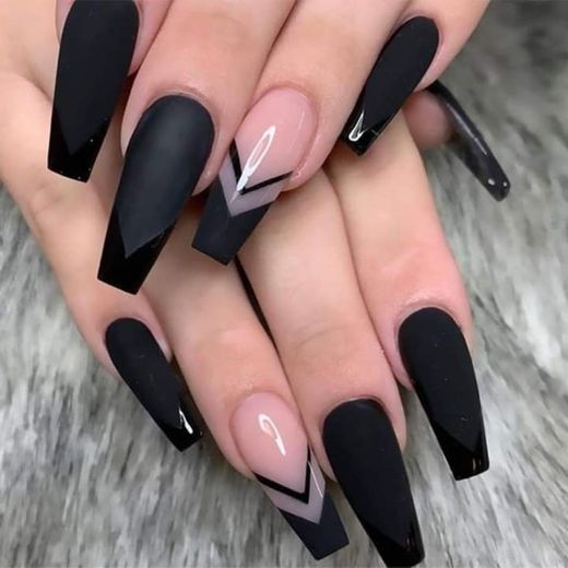 Unhas fibra de vidro  preto