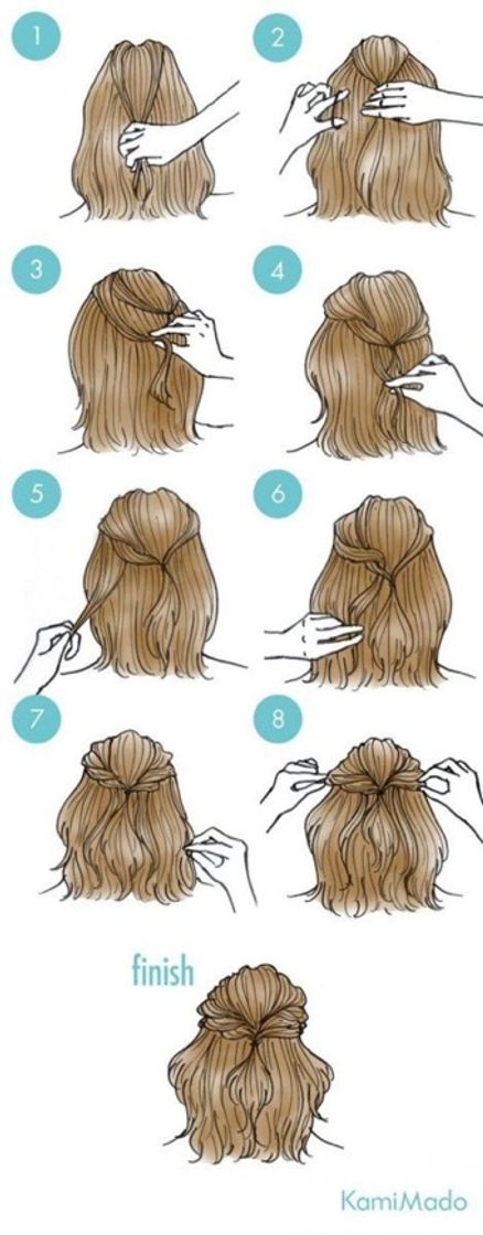 Moda Passo a passo de penteado simples 