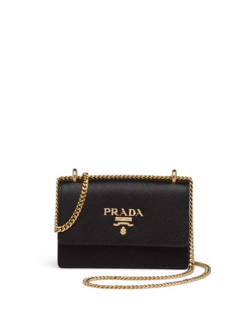 Moda Prada
Bolsa mini de couro Saffiano