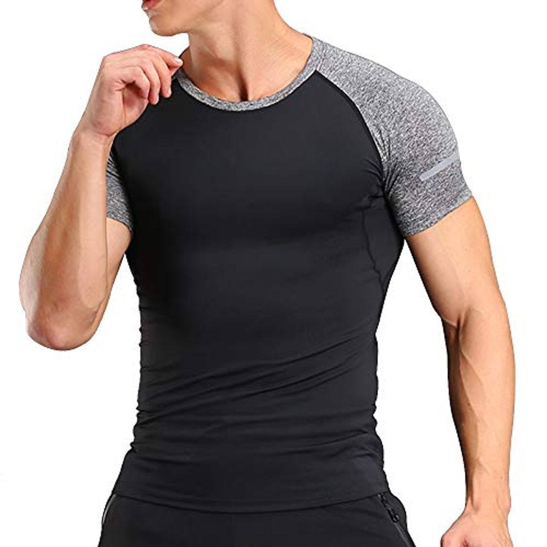 Productos Hombres Bodybuilding Corto Manga Gym Men T Shirts Parte Superior Gimnasio Ropa de Deporte Poliéster y Spandex