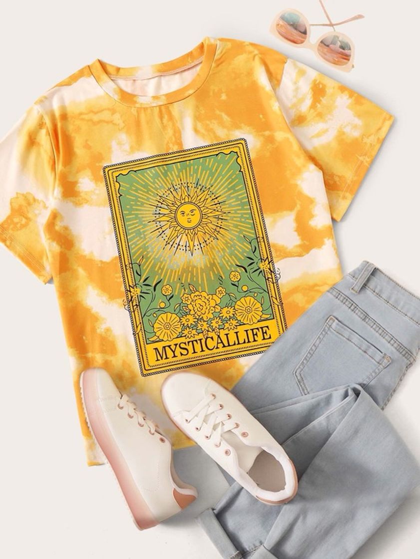 Moda T-shirt verão mistic aesthetic vsco girl