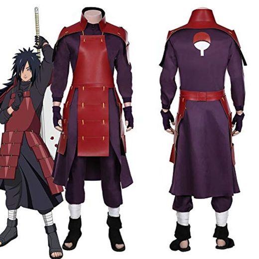 Li Largo Anime Naruto Uchiha Madara Cosplay Vestido de Batalla Uniforme Traje