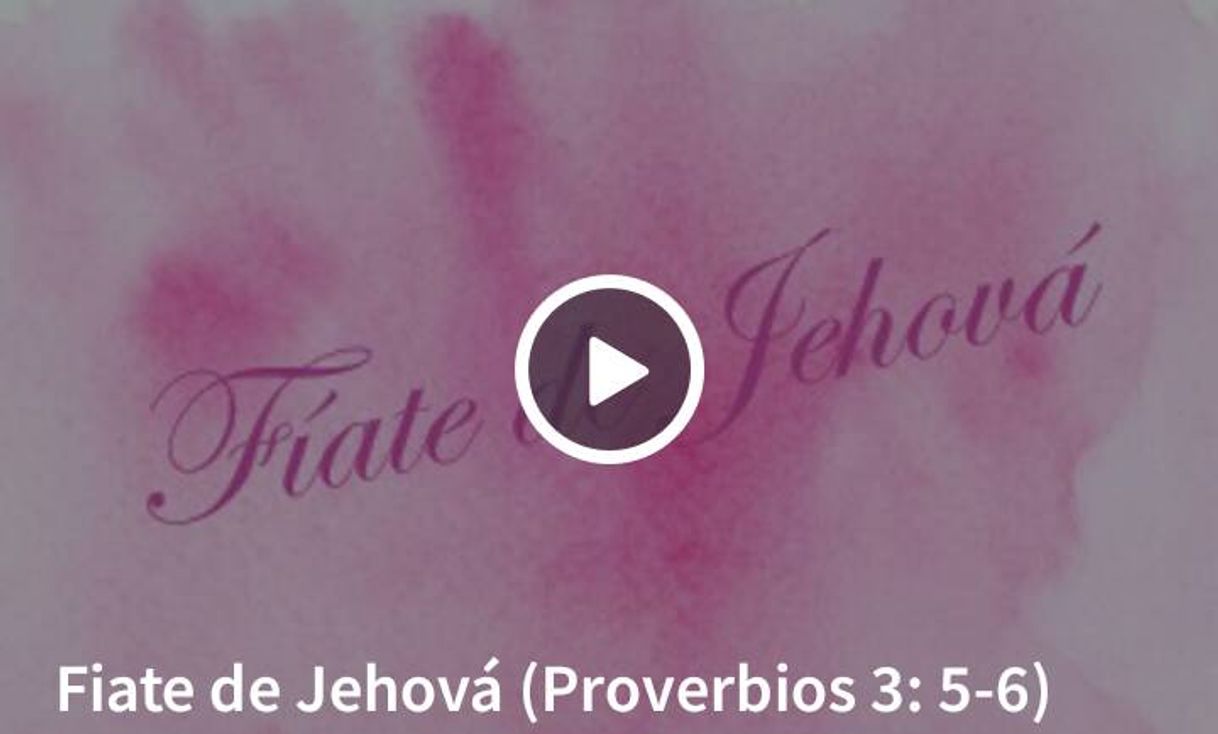 Fashion Fiate de Jehová (Proverbios 3:5-6)