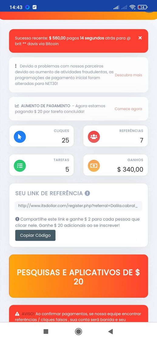 Como ganhar dinheiro na internet 50 reais já no cadastro