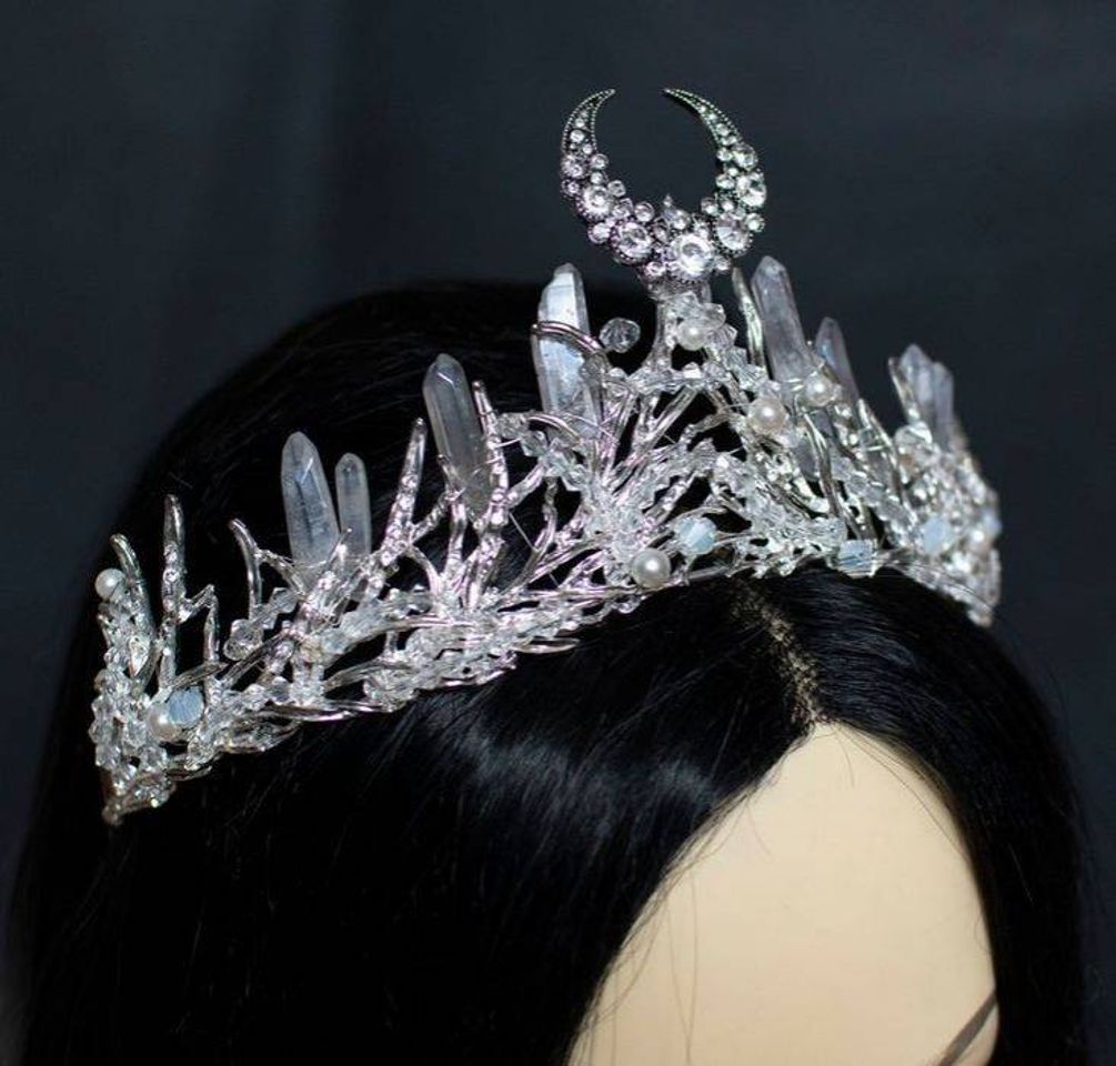 Fashion Tiara deusa da lua com cristais