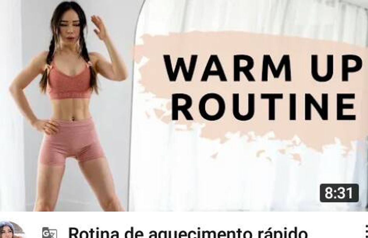 Fashion Aquecimento antes do treino 