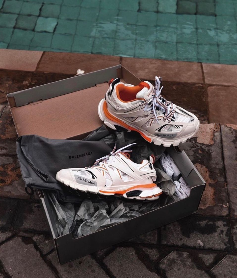 Product Balenciaga Track Sneaker in white and orange