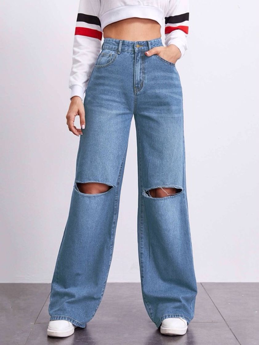 Moda Calça jeans cintura alta 