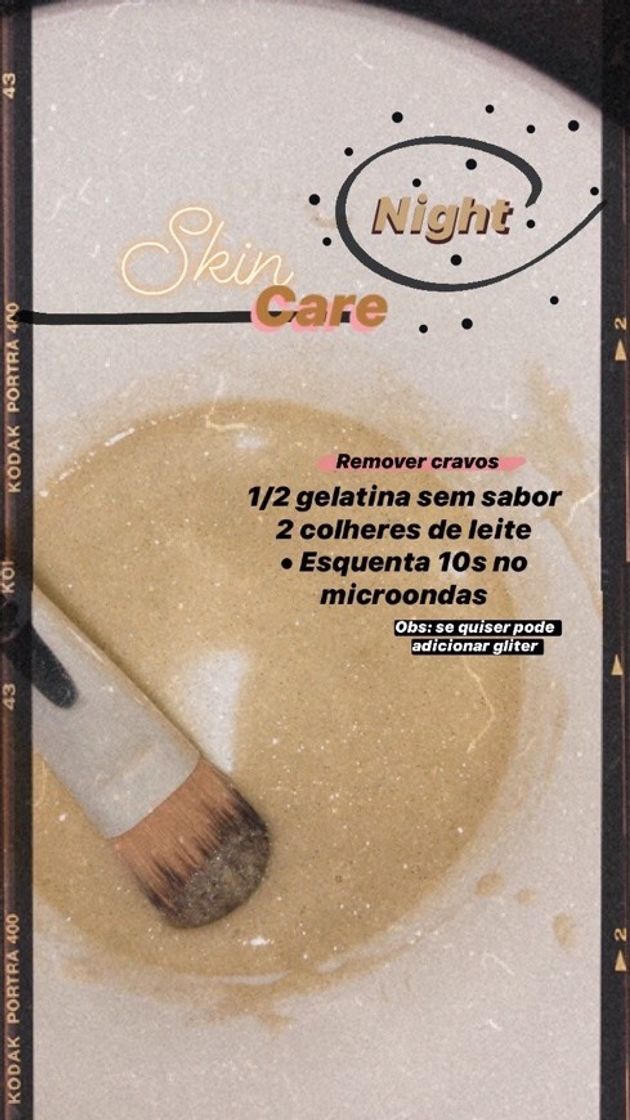 Social Receita para remover cravos. 