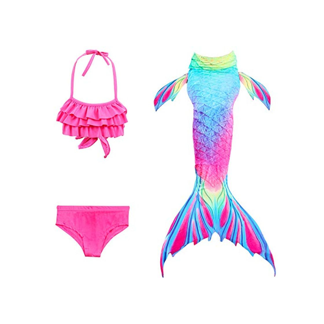 Fashion Le SSara 2018 Nuevo Sea-Criada Cosplay Swimwear Mermaid Shell Swimsuit 3pcs Bikini