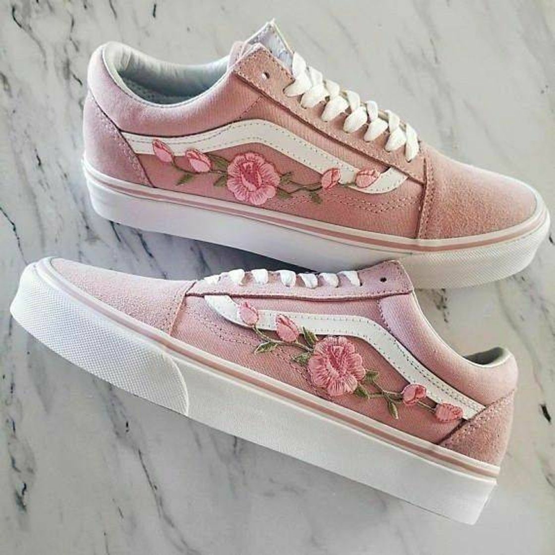 Moda Vans old skool rose