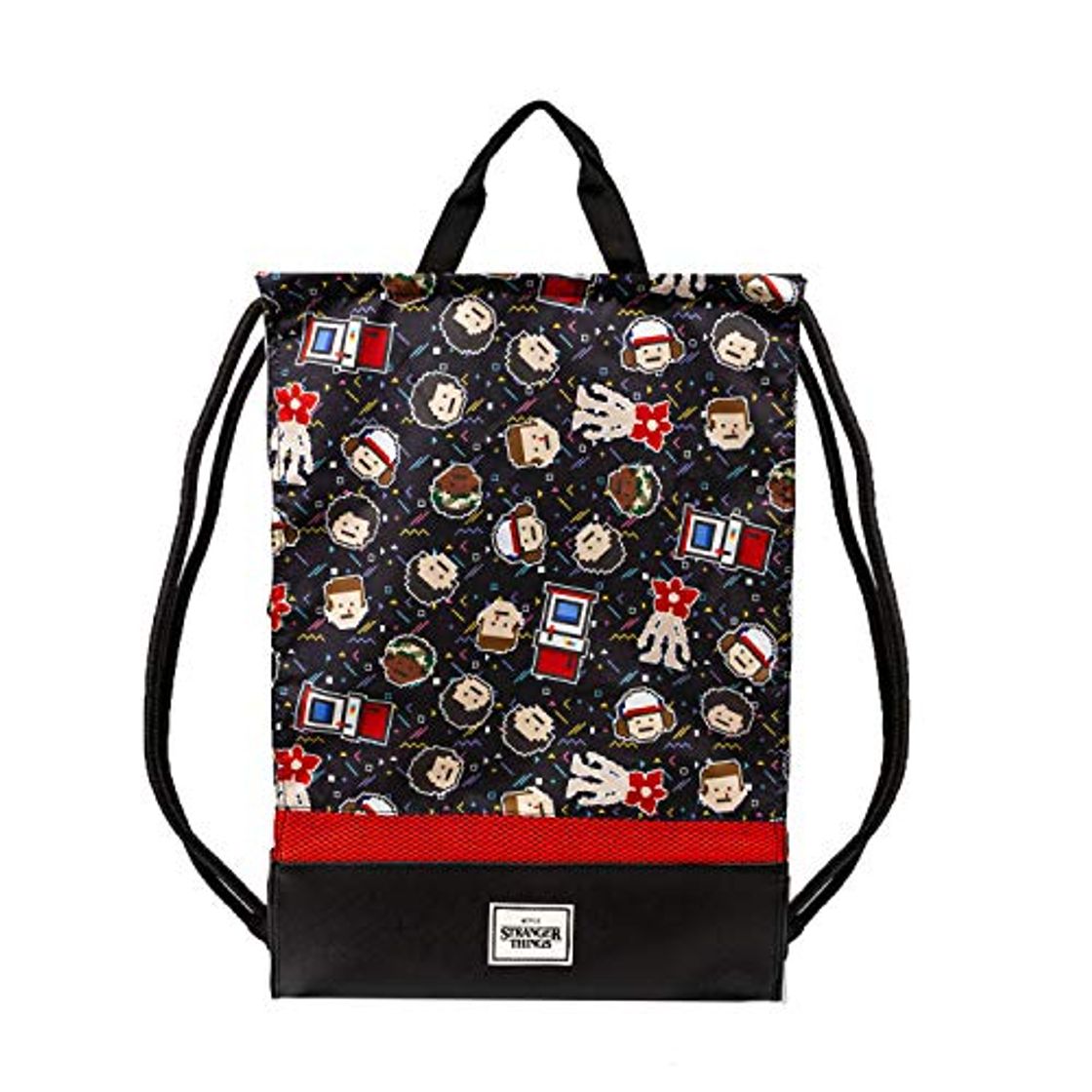 Social KARACTERMANIA Stranger Things 8 bits-Saco Storm con Asas