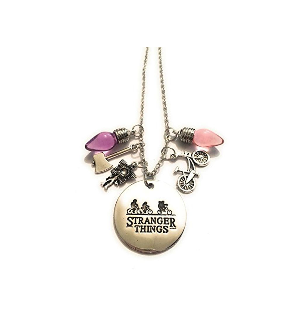 Social Giulyscreations - Collar Stranger Things de metal sin níquel con grabado