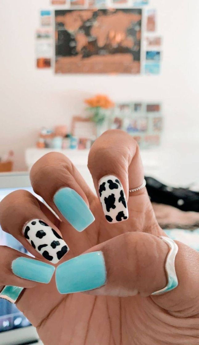 Fashion Unhas com estampa de vaquinha 🐄