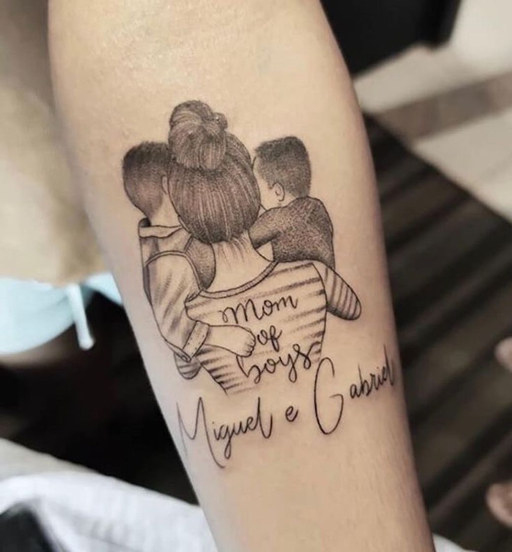 Fashion Homenagem em forma de tatuagem para seus filhos 