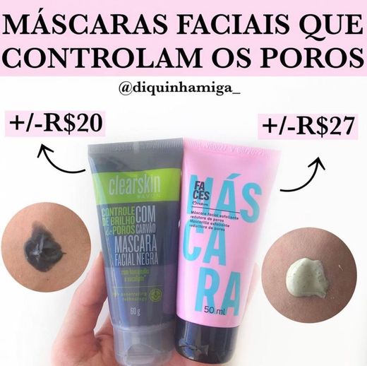 Máscaras faciais 