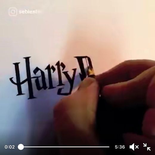 Caligrafia Harry Potter e mais..