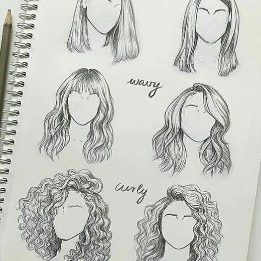 Desenhos de cabelos 