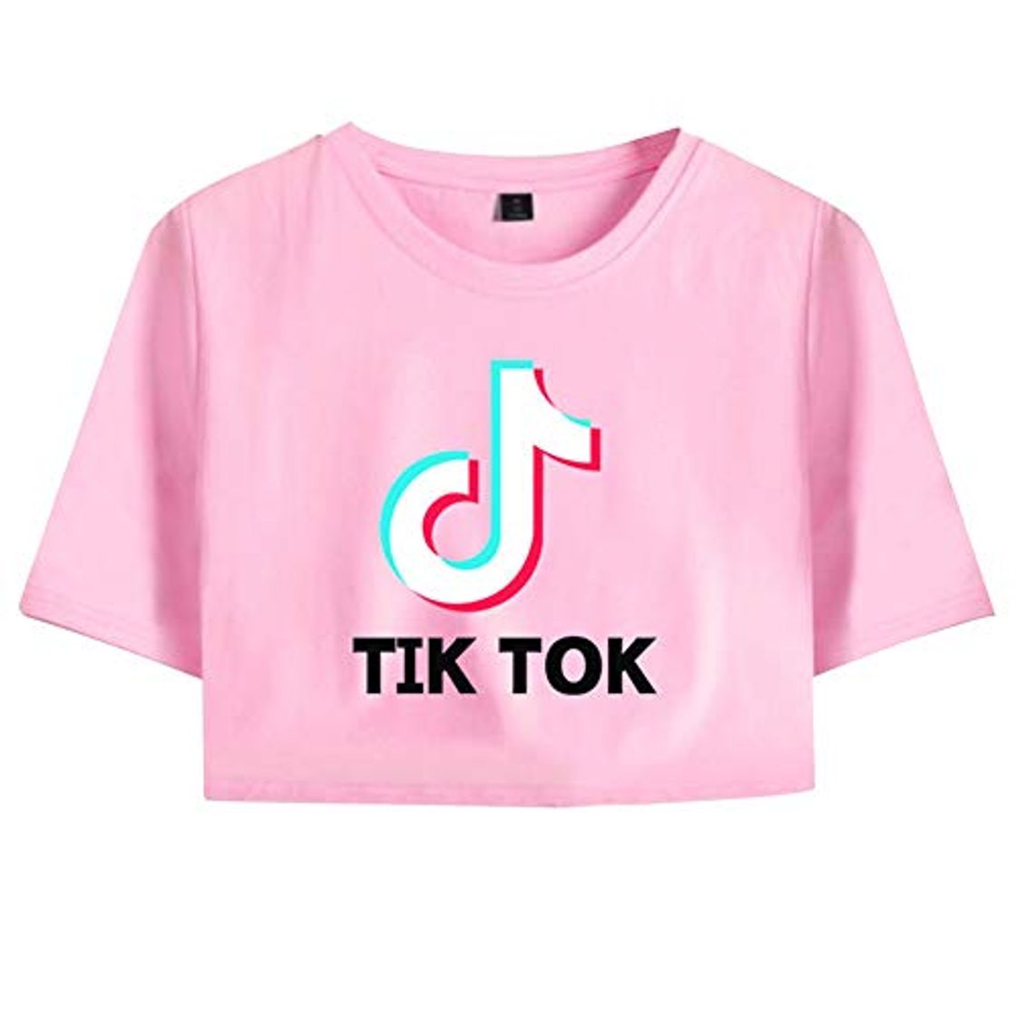 Lugar TIK TOK Camiseta Corta para Niñas Adolescentes Moda Verano Sexy Tops de