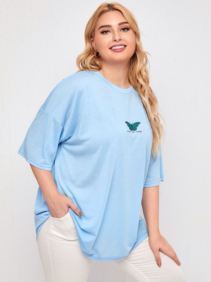 Moda Camisola azul de 🦋