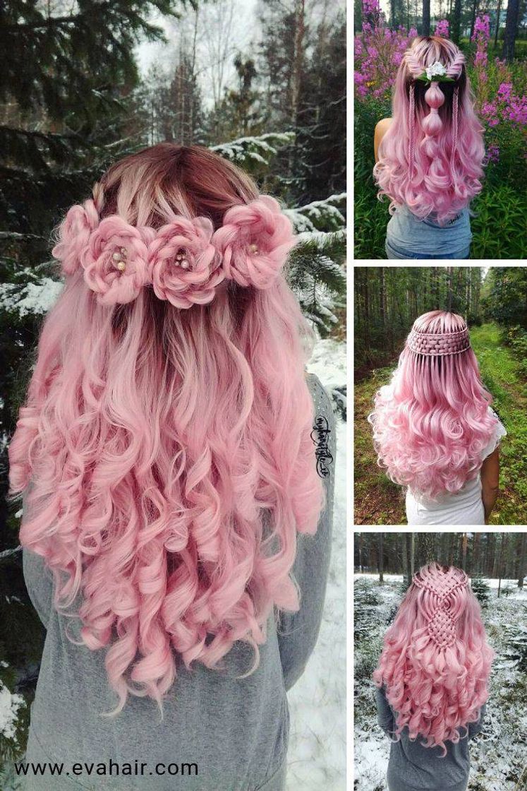 Moda Best Seller Pinterest Color Ombre Pink Sintético.