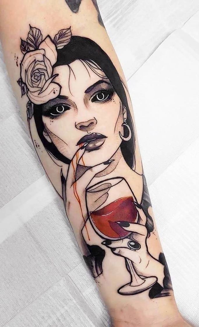 Fashion Tatuagem Feminina Com Rosto De Mulher 🙈