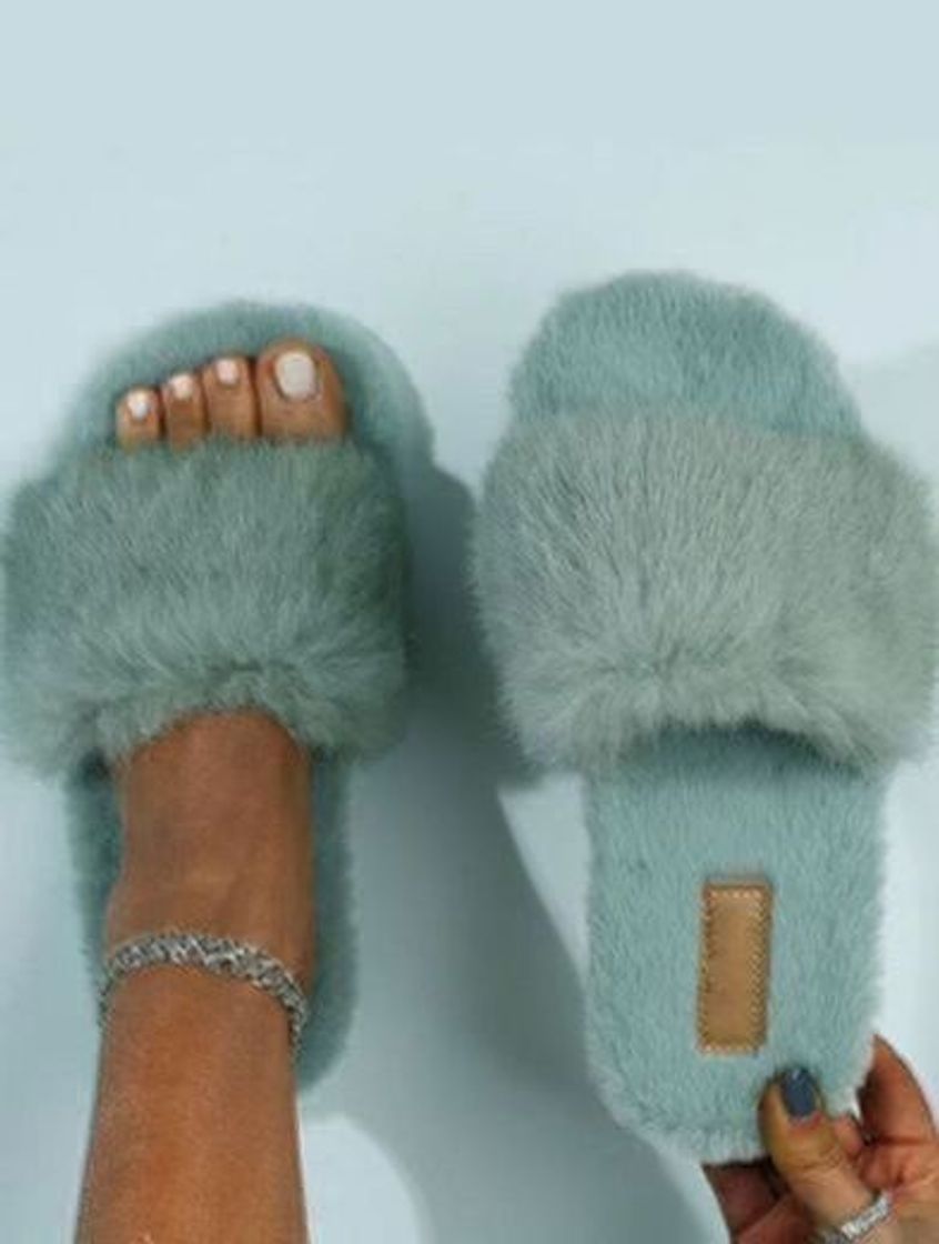 Fashion chinelo de pelucia