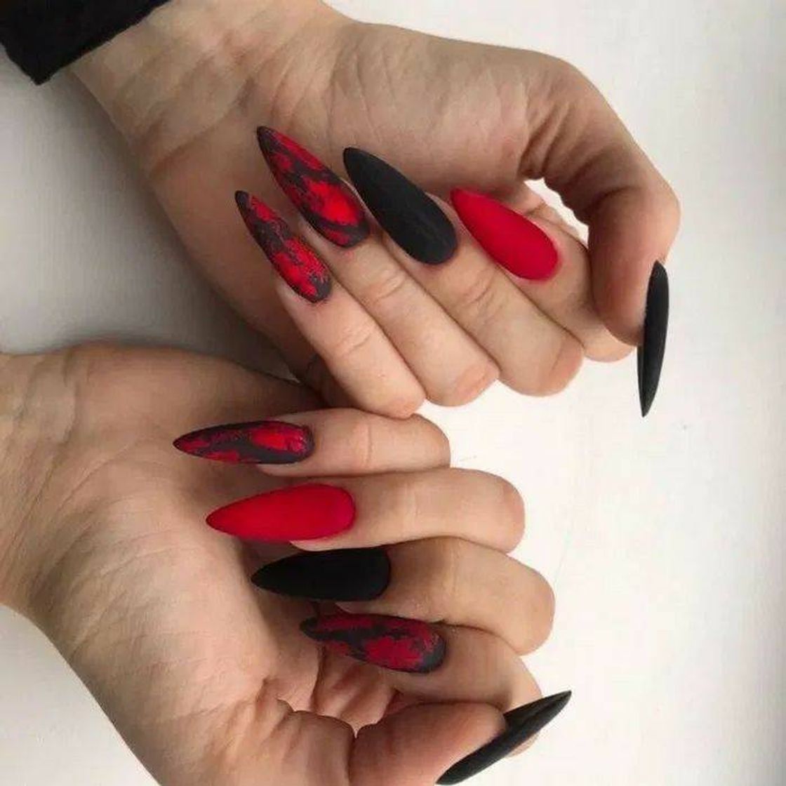 Fashion unhas stiletto decorado