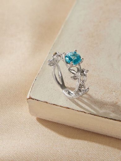 anel com pedra azul