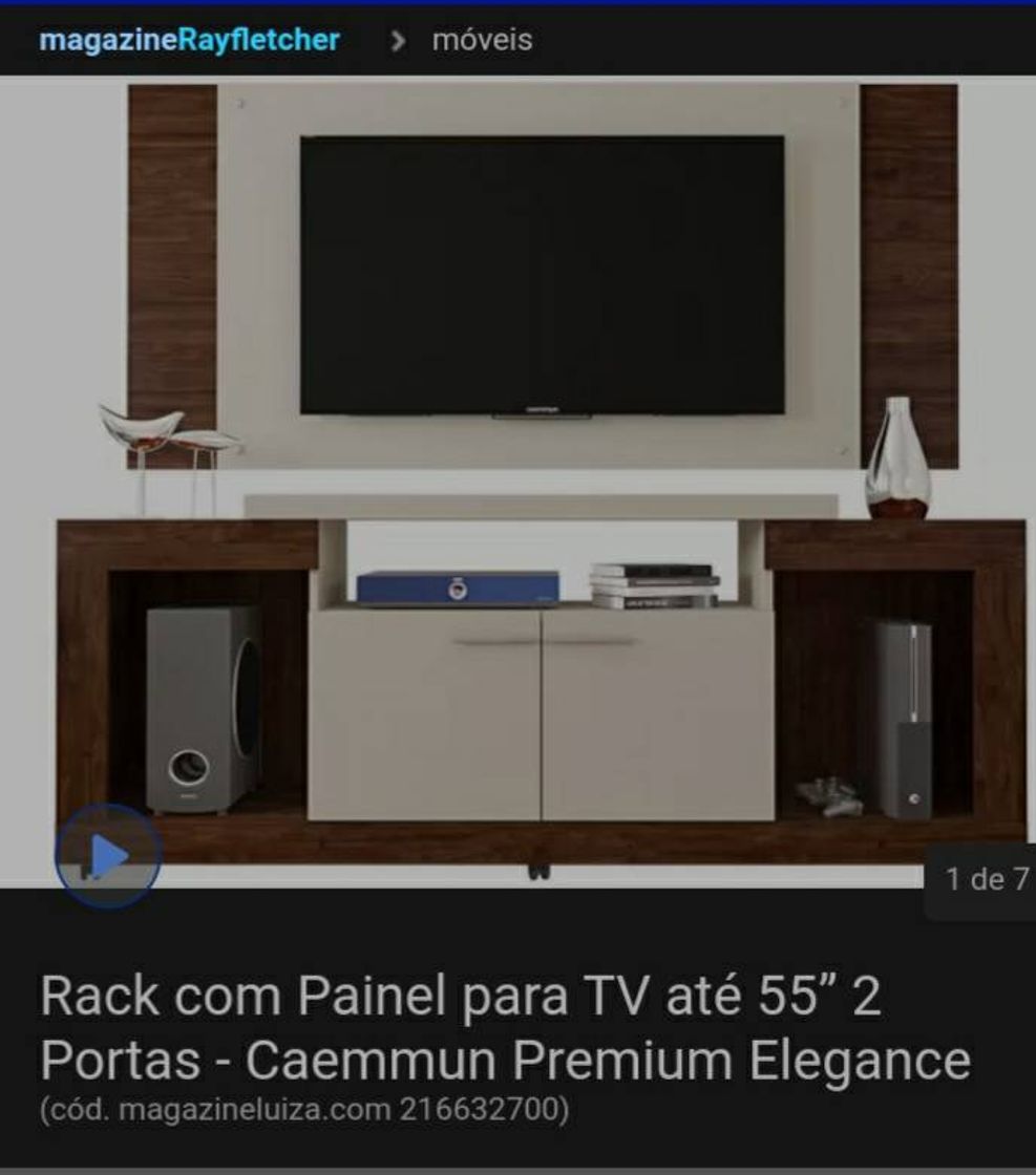 Moda Rack com painel para TV até 55" 2 portas.