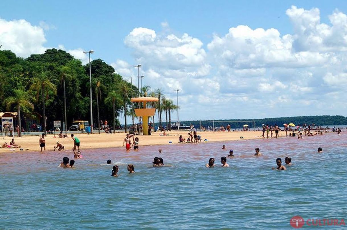 Places Praia artificial de Santa Terezinha de Itaipu- Secretaria de Industria Comercio e Turismo.