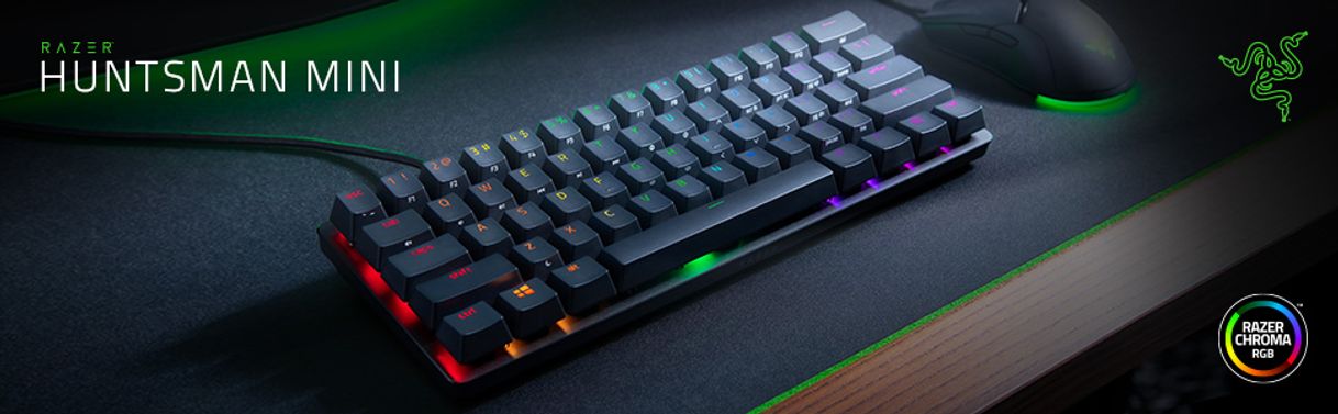 Product Razer Huntsman Mini Mercury Edition Purple Switch Teclado Compacto para Juegos