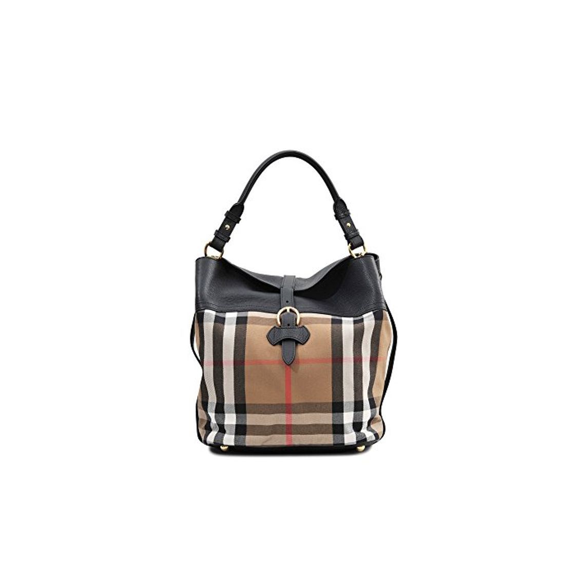 Social Burberry - Bolso al hombro para hombre, negro