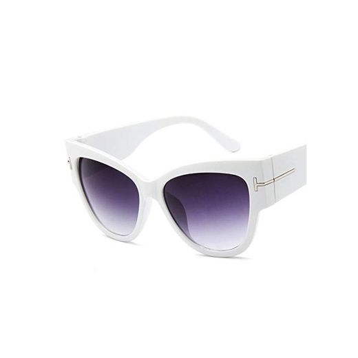 Gafas De Sol Polarizadas Cat Eye Women Sunglasses Female Gradient Points Sun Glasses Big Oculos Feminino De Sol Uv400 White