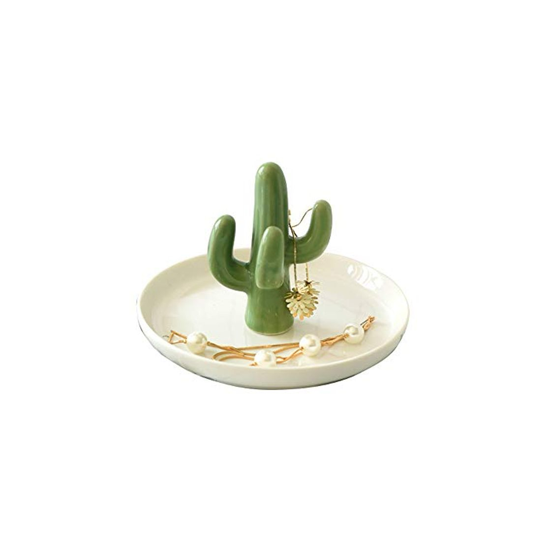 Fashion Cactus Plato de soporte de anillo para joyería