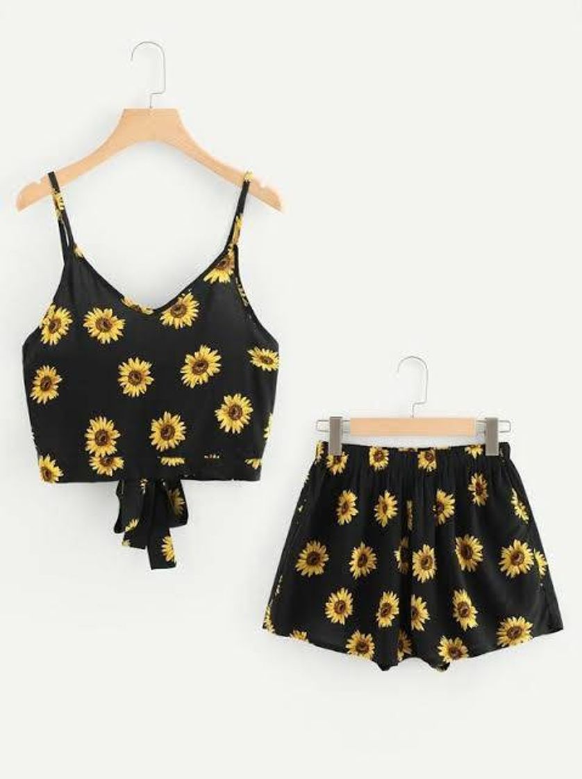 Moda Preto nó floral boho de 2 Peças!