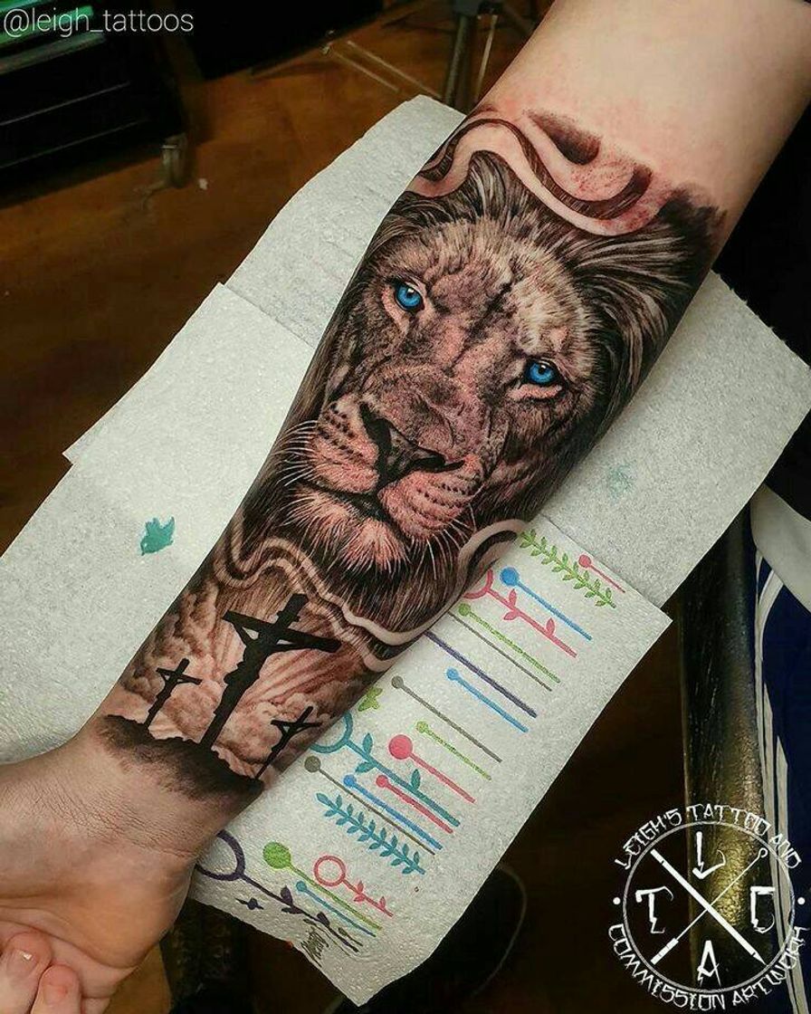 Fashion Tatuagem leão 