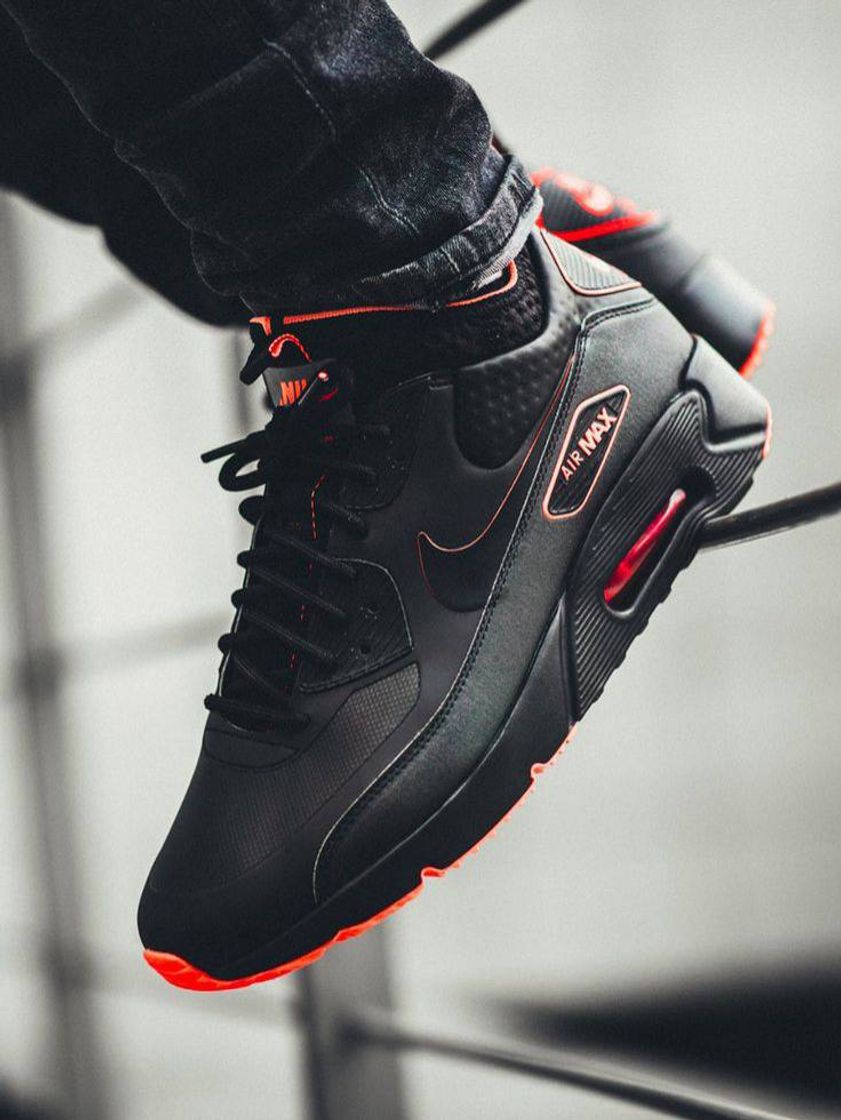 Moda Nike AIR Max 90 Ultra Mid Winter SE - Black Crimson - 2017