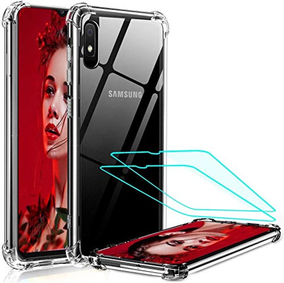 Product LeYi Funda Samsung Galaxy A10 con 2-Unidades Cristal Vidrio Templado