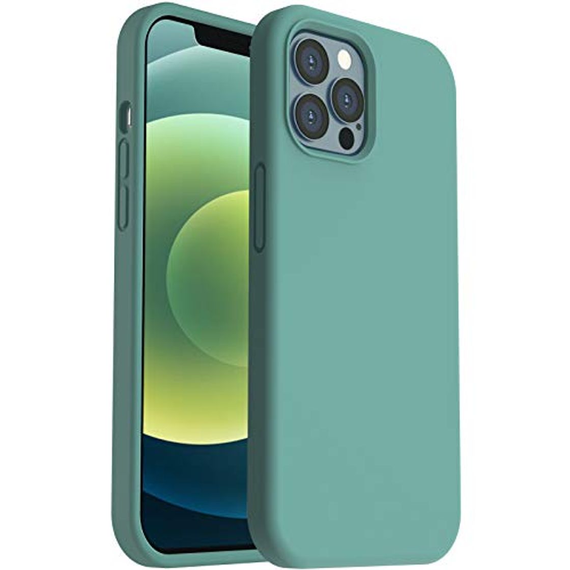 Product ORNARTO Funda para iPhone 12/Pro 6,1” de Silicona Líquida Reforzada, Protección de