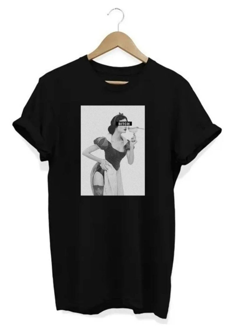 Fashion Camiseta black or white Branca de Neve