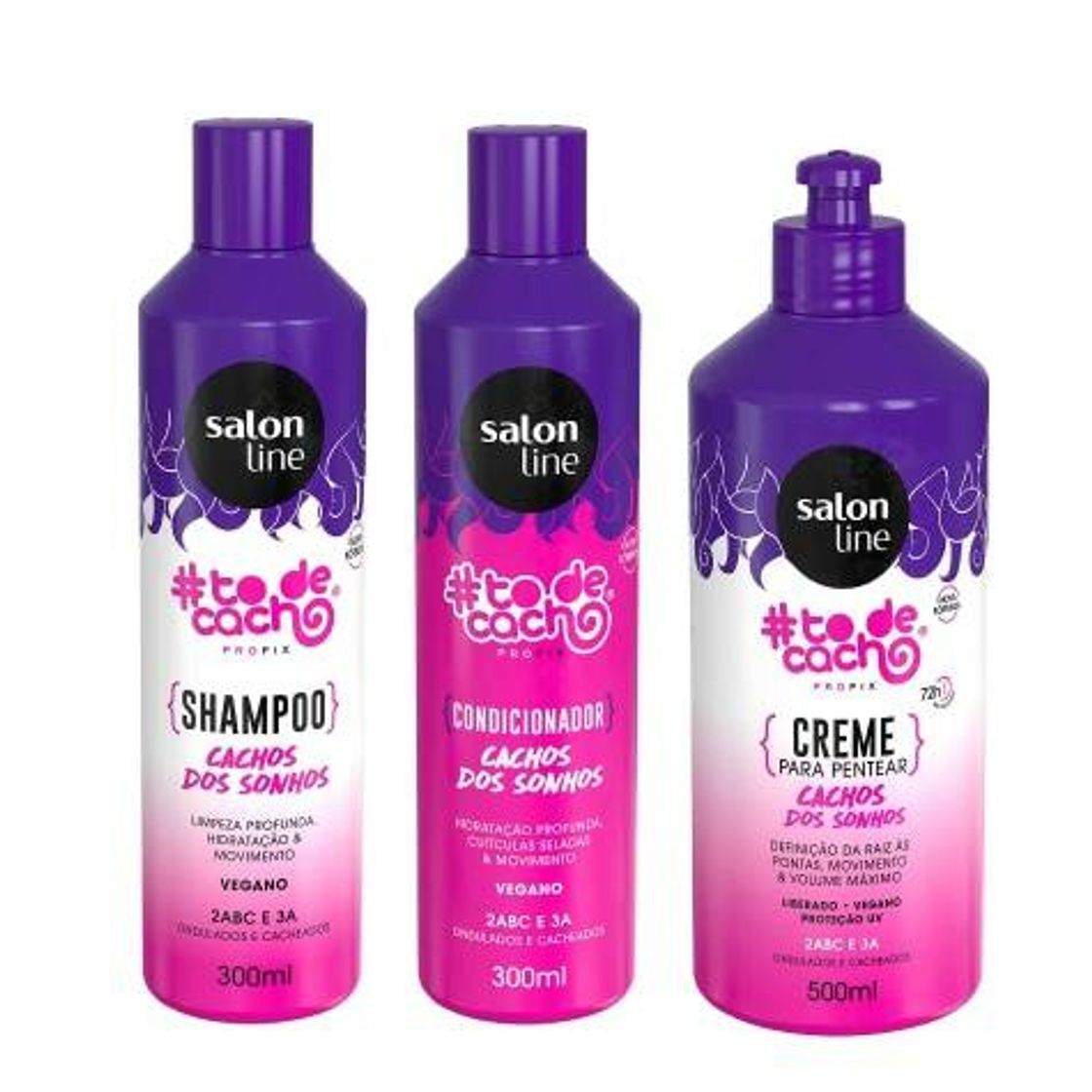 Moda Kit Cachos dos Sonhos com Creme de pentear 500ml Salon Line