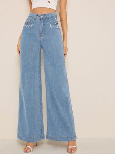 Calça jeans wide