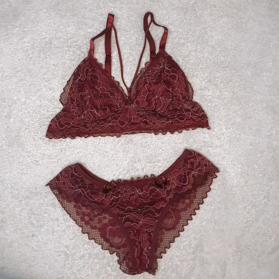 Moda Conjunto Lingerie Vinho