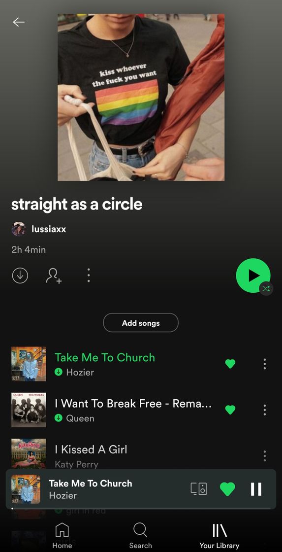 Music straight as a circle