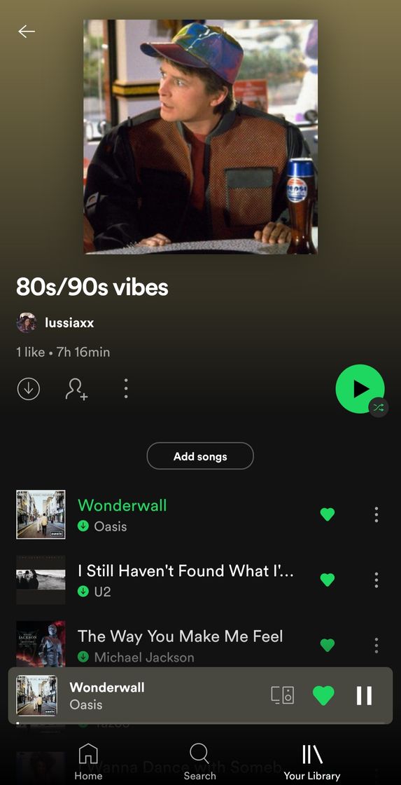 Canción 80s/90s vibes